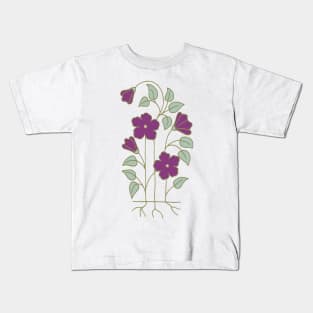 Paisley with flowers Kids T-Shirt